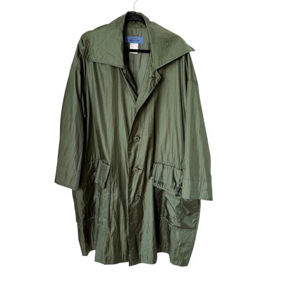 ISSEY MIYAKE Windcoat Vintage Nylon Coat Men's S made in Japan green‎ - Picture 1 of 7